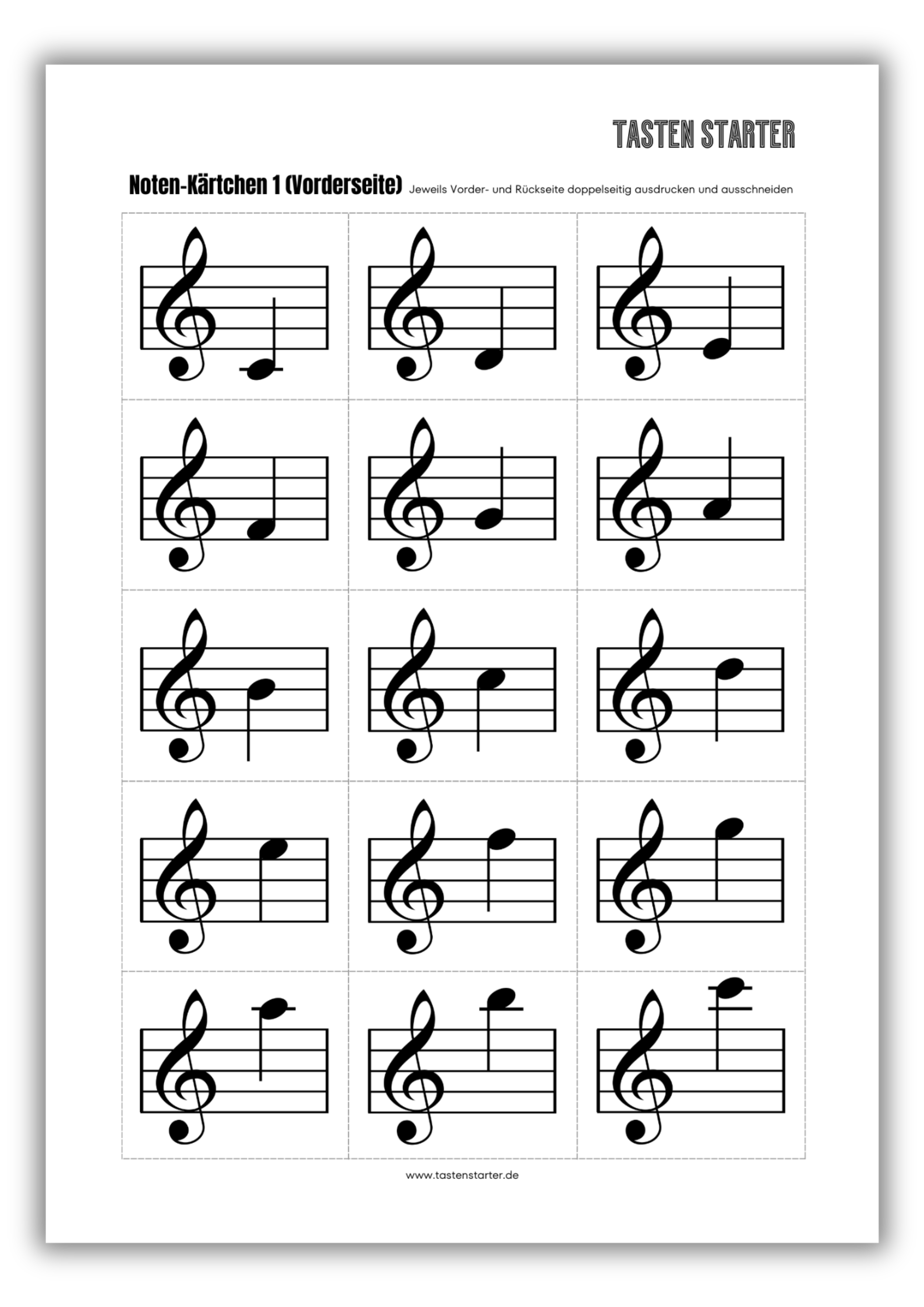 Noten-Kaertchen - Tasten Starter